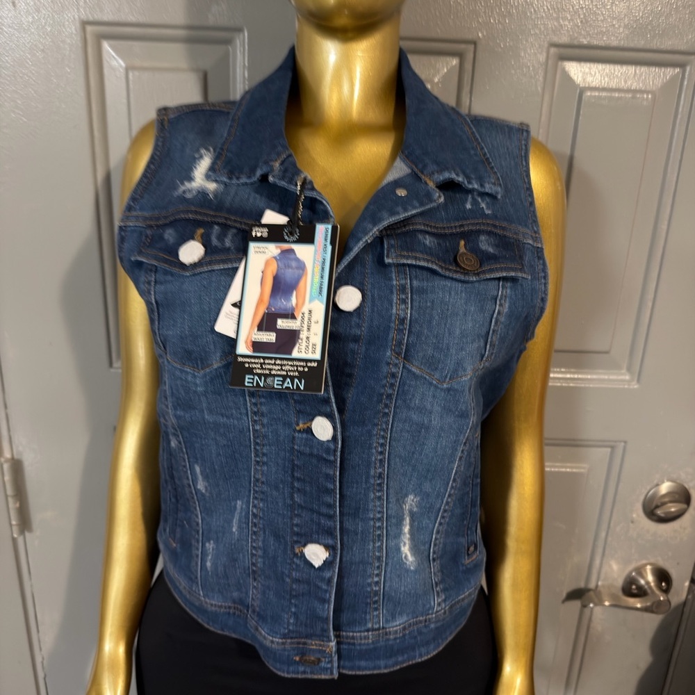 Women's Blue Denim Vest